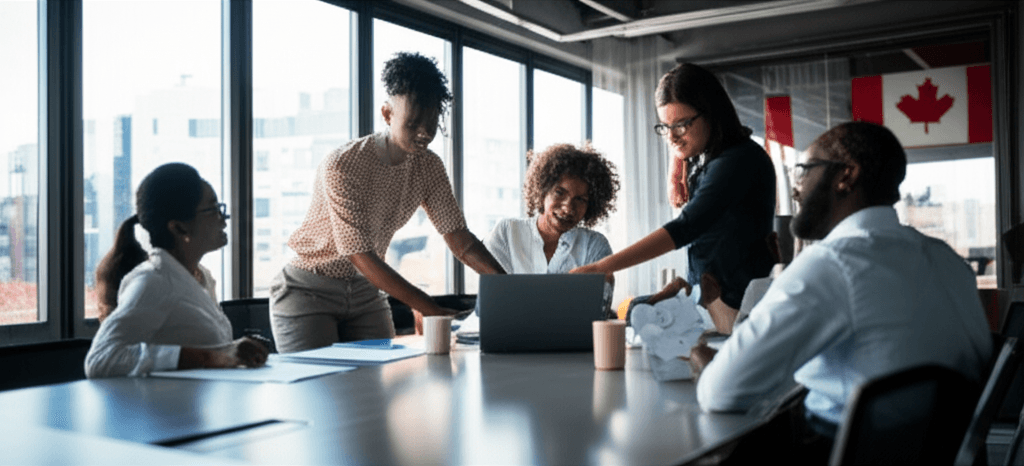 Canadian professionals collaborating